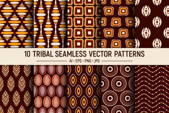 10 Color Seamless Vector Patterns: A Versatile Design Resource for Creators