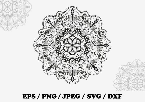 Black and White Elegant Floral Mandala: A Timeless Design for Modern Creations