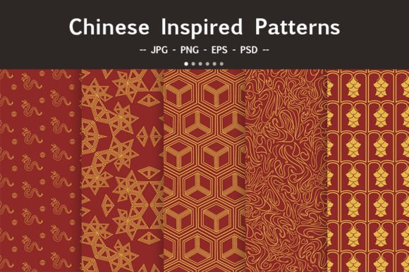Chinese Inspired Pattern Backgrounds