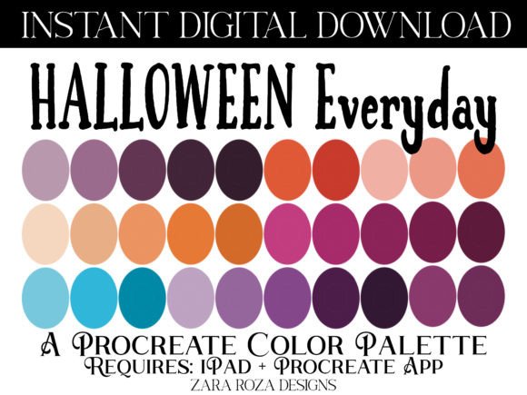 Halloween Everyday Procreate Palette: A Versatile Color Scheme for Digital Artists