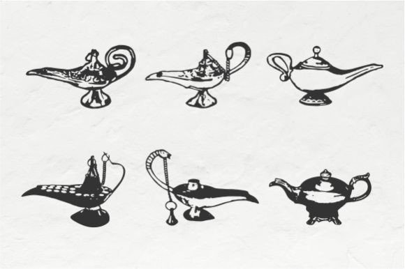 Magic Lamp Vintage Illustration Vector: Elevating Creativity with Timeless Design