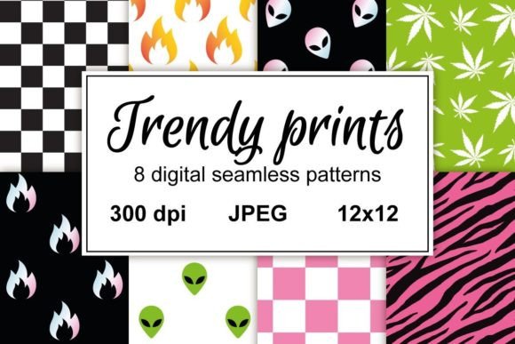 Set of Trendy Prints for Creative Projects
