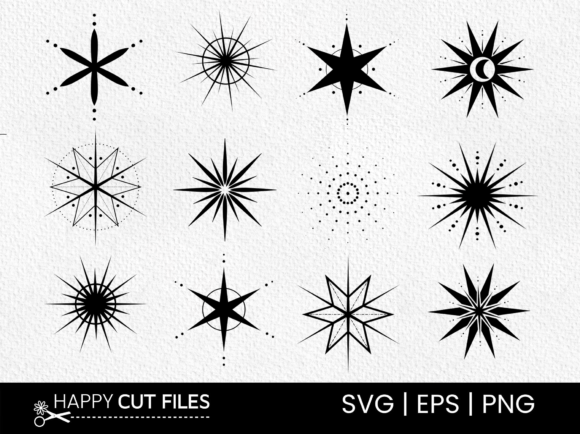 Star Svg, Glitter Svg Bundle Clipart: A Versatile Digital Asset for Creative Projects