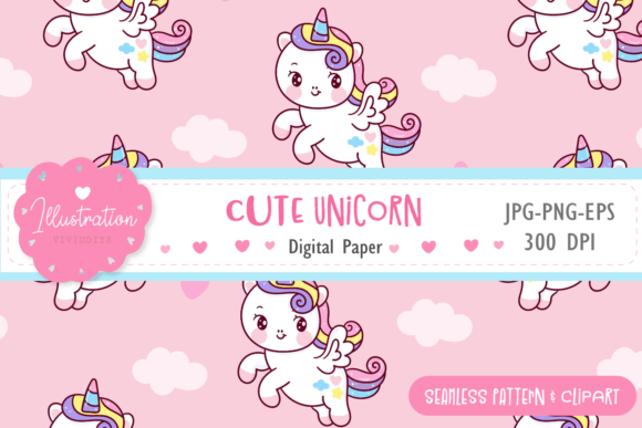 Unicorn Seamless Pattern Digital Paper: A Versatile Design Solution for Creative Projects