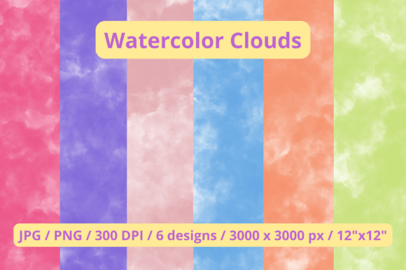 Watercolor Clouds Paper: A Versatile Digital Resource for Creative Projects