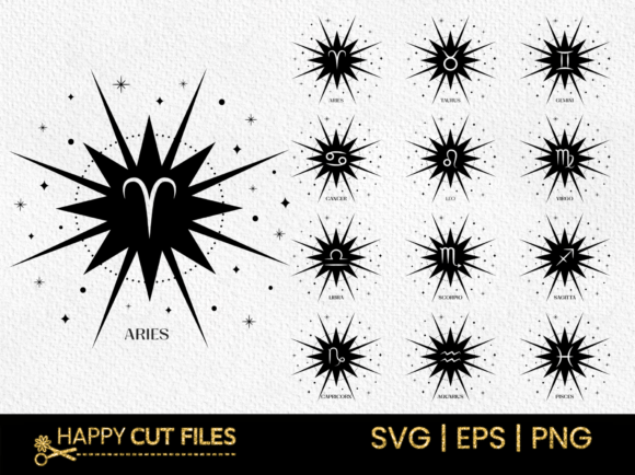 Zodiac Signs Svg Celestail Star Clipart: Strategic Use for Creative and Commercial Projects